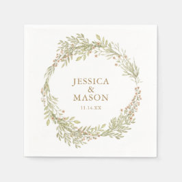 Serviette En Papier Soft Greenery Mariage Napkin Cocktail Napkin