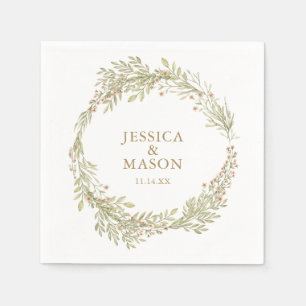 Serviette En Papier Soft Greenery Mariage Napkin Cocktail Napkin
