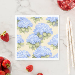 Serviette En Papier Soft Lemo Blue Hydrangea Standard Luncheon Napkins