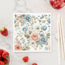 Serviette En Papier Soft Muet Botanique Pastel Art