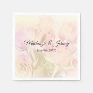 Serviette En Papier Soft Pastel Roses