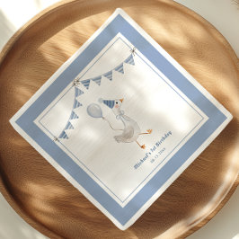 Serviette En Papier Soie Goose Blue Boy fête d'anniversaire