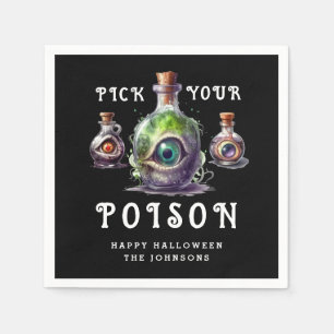 Serviette En Papier Soirée Cocktail Halloween Choisissez Votre Poison