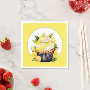 Serviette En Papier Soirée cupcake au citron