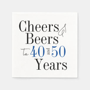 Serviette En Papier Soirée d'anniversaire conjointe Cheers et bières b