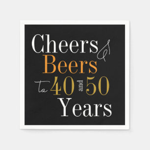 Serviette En Papier Soirée d'anniversaire conjointe de la bière et de 
