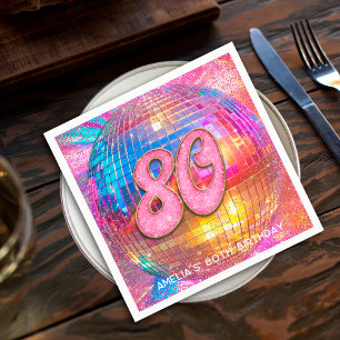 Serviette En Papier Soirée d'anniversaire Gold rose Parties scintillan