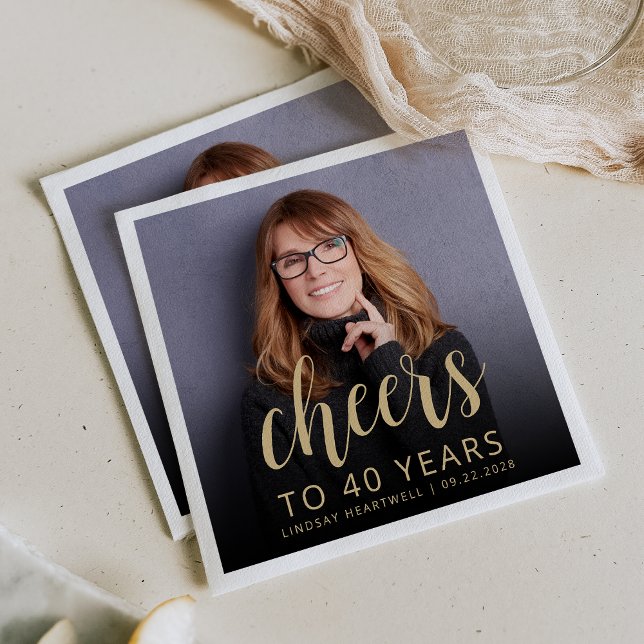 Serviette En Papier Soirée de 40e anniversaire (Créateur téléchargé)