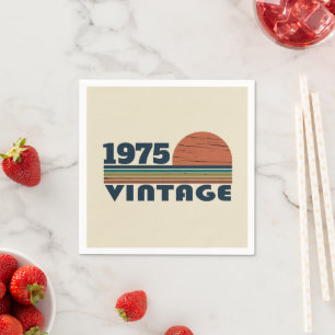 Serviette En Papier Soirée de 50 ans vintage personnalisée
