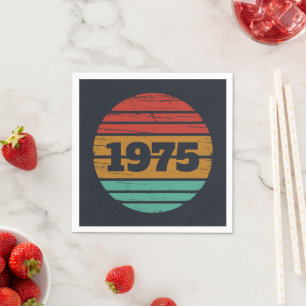 Serviette En Papier Soirée de 50 ans vintage personnalisée