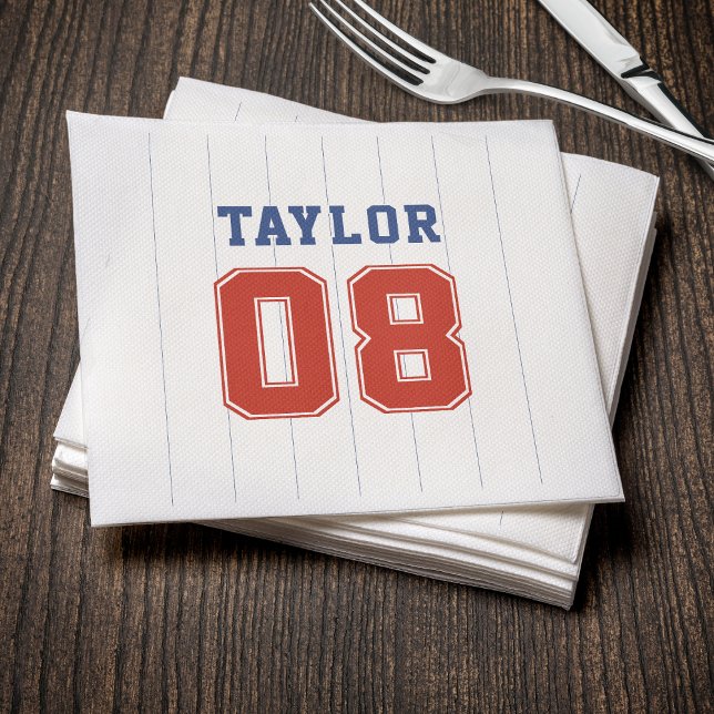 Serviette En Papier Soirée de baseball Sport Pinstripe Anniversaire (Baseball Softball Sport Pinstripe Birthday Party Napkins
)