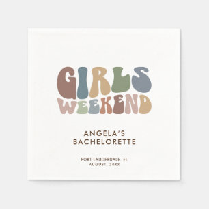 Serviette En Papier Soirée de Filles de Bachelorette Rétro