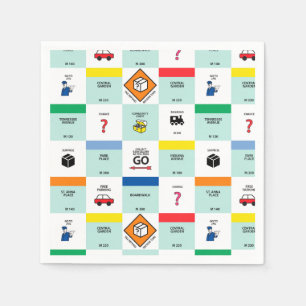 Serviette En Papier soirée de jeu de société en carton Monopoly