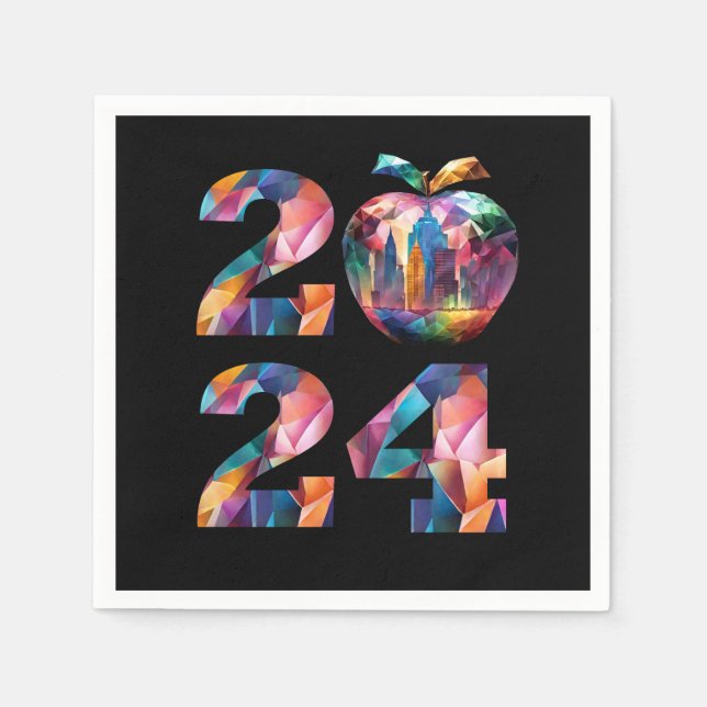 Serviette En Papier Soirée de la Saint-Sylvestre 2024 - (Devant)