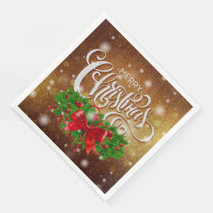 Serviette En Papier Soirée de Noël Joyeux