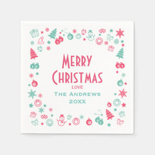 Serviette En Papier Soirée de Noël personnalisée