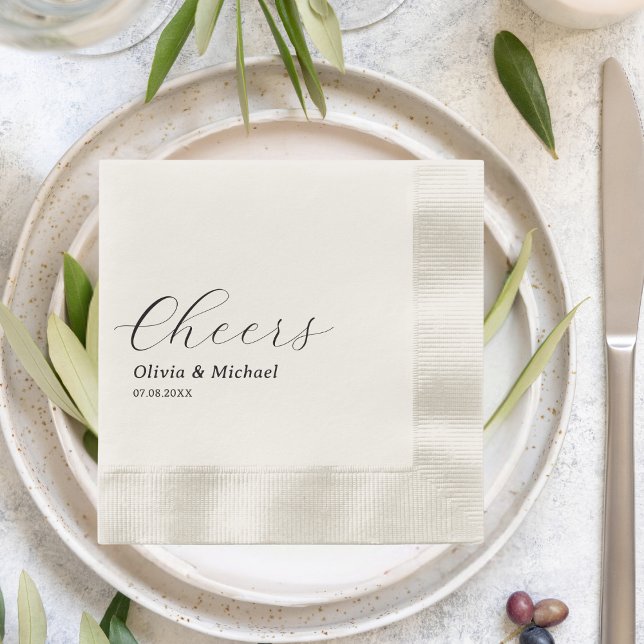 Serviette En Papier Soirée de répétition Mariage stylée Chefs sur mesu (Créateur téléchargé)
