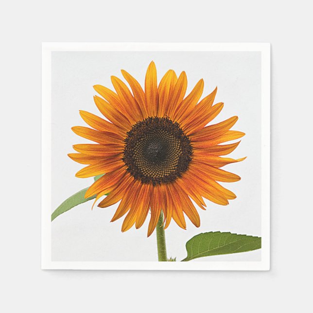 Serviette En Papier Soirée d'été de tournesol (Devant)