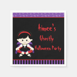 Serviette En Papier Soirée d'Halloween de fille Vampire