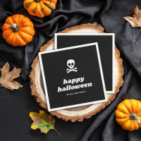 Soirée d'Halloween joyeuse au crâne et aux os croi