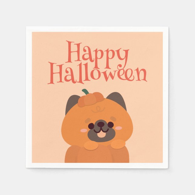 Serviette En Papier Soirée d'Halloween simple et amusante (Devant)