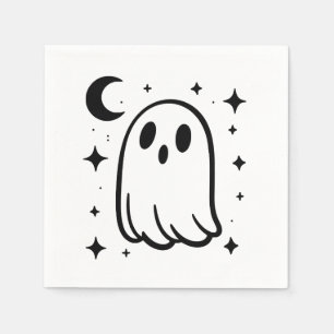 Serviette En Papier Soirée d'Halloween sur le fantôme