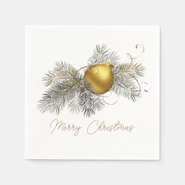 Serviette En Papier Soirée d'ornement d'arbre de Noël (Devant)
