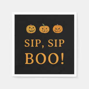 Serviette En Papier Soirée Halloween Sip Sip Boo Citrouilles & Boiss