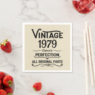 Serviette En Papier Soirée personnalisée vintage de 45 ans