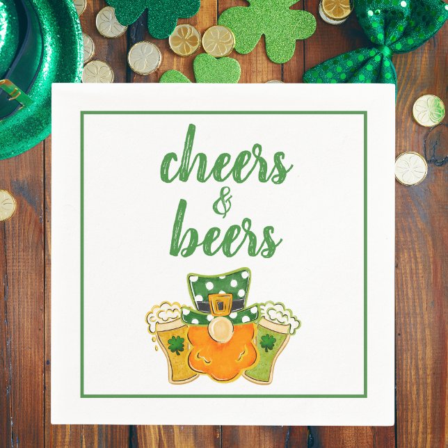 Serviette En Papier Soirées et bières Leprechaun St Patrick's Day Part (Créateur téléchargé)