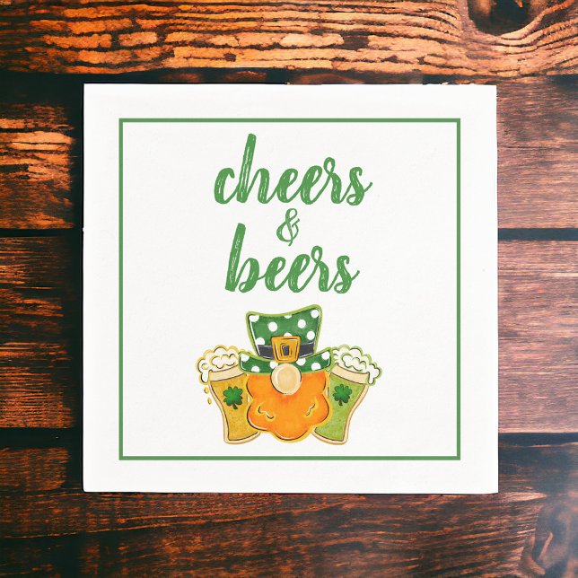 Serviette En Papier Soirées et bières Leprechaun St Patrick's Day Part (Créateur téléchargé)