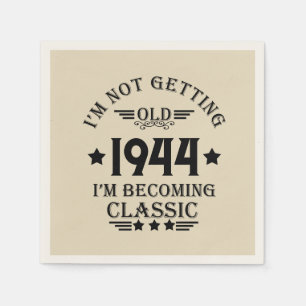 Serviette En Papier Soixante-dix vintages fête du 80e anniversaire