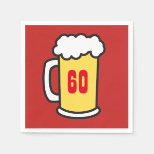 Serviette En Papier soixantième Serviettes de bière de fête