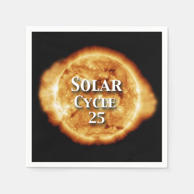 Serviette En Papier Solaire Cycle 25 Soleil actif (Devant)