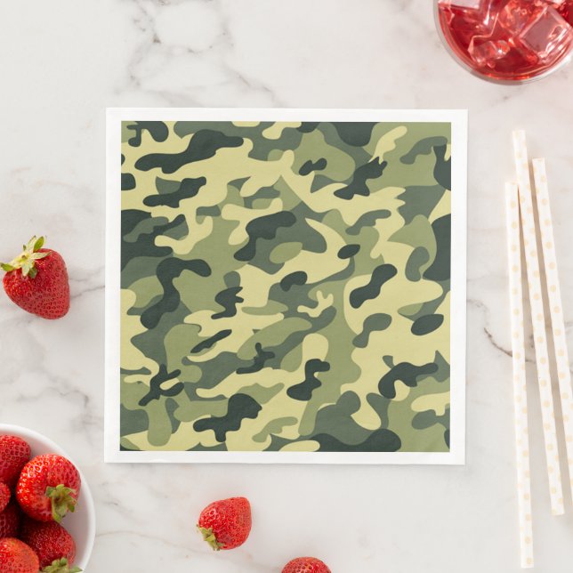 Serviette En Papier Soldat Joe GI Camouflage Party Napkins (En situation)