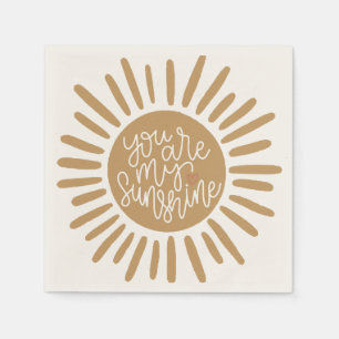 Serviette En Papier soleil boho pour anniversaire ou baby shower