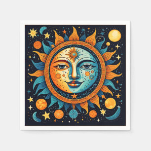 Serviette En Papier Soleil Céleste Et Sweatshirt Lune