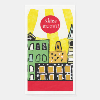 SERVIETTE EN PAPIER SOLEIL DANS LA VILLE
