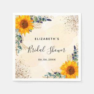 Serviette En Papier Soleil de douche nuptiale eucalyptus vert