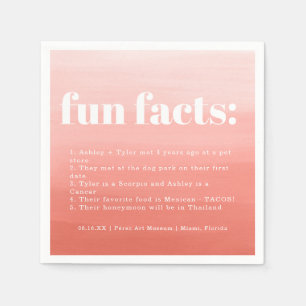 Serviette En Papier Soleil de Terracotta   Mariage Fun Facts Napkins