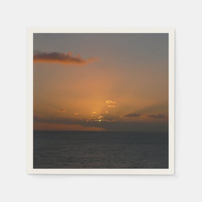 Serviette En Papier Soleil derrière les nuages II (Devant)
