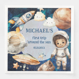 Serviette En Papier Soleil Premier voyage autour du soleil Photo 1er a