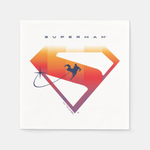Serviette En Papier Soleil Tourner Superman Shield