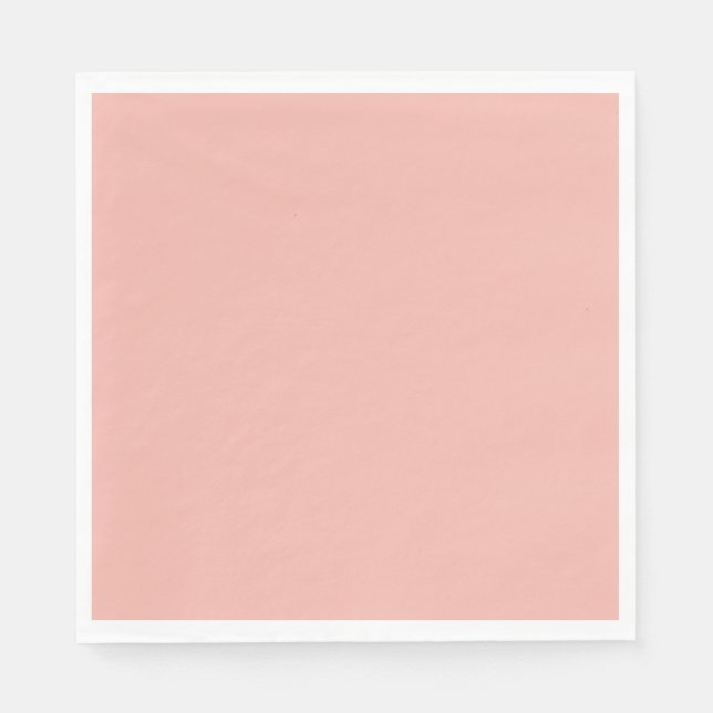 Serviette En Papier Solid light salmon pale red (Devant)