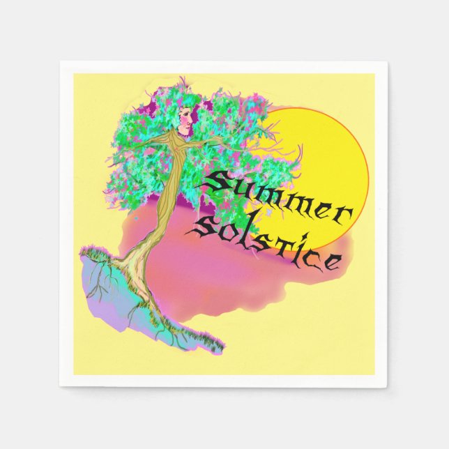 Serviette En Papier Solstice d'été (Devant)