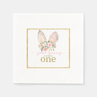 Serviette En Papier Some Bunny is turning ONE (Bunny Ears)