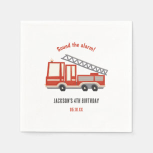 Serviette En Papier Son L'alarme Camion Fête d'anniversaire
