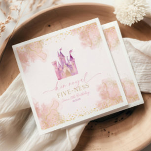 Serviette En Papier Son Royal Five-Ness Princess 5th Birthday Party