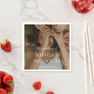 Serviette En Papier Sophia Photo Mariage moderne