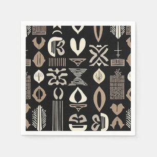 Serviette En Papier Sophistiqué Boudcloth Africain Caraïbes
